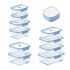 NEOFLAM VacuSeal Heat-Resistant Glass Vacuum Container 11-Piece Set (570ml ×2 + 950ml ×3 + 1500ml ×2 + 2300ml ×1 + S1000ml ×1 + S1500ml ×1 + Vacuum Pump)