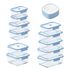 NEOFLAM VacuSeal Heat-Resistant Glass Vacuum Container 12-Piece Set (570ml ×2 + 950ml ×3 + 1500ml ×2 +  2300ml ×2 + S1000ml ×1 + S1500ml ×1 + Vacuum Pump)