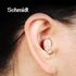 SCHMIDT เครื่องขยายเสียงเสียง WGT-1020 ชนิดแก้วหูขนาดเล็กพิเศษและน้ําหนักเบา (1.8g) กรองเสียงรบกวนปรับระดับเสียงได้, แพ็กเกจของขวัญ, ที่ครอบหู 3 แบบ