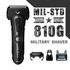 IZUMI Military Rciprocating Electric Razor IKS-6000, MIL-STD-810G certificado, à prova d'água, 4 lâminas, aparador de tosa para barbear seco e úmido, processamento nano antibacteriano prateado - Feito no Japão