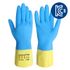 HANDMAX Duo NO.312, KCs, Certifié CE, Caoutchouc naturel + Néoprène, Gants résistants aux acides et aux produits chimiques, Longueur 32cm