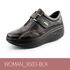 [Dr.K] Chaussures de marche pour femmes Baskets de confort W9503 NOIR-Baskets de mode en cuir avec soutien de la voûte plantaire, chaussures de marche orthopédiques décontractées pour le soulagement de la douleur au pied et au talon-Fabriqué en Corée