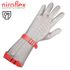 ถุงมือ NIROFLEX Long Metal Chainmail, 5 นิ้ว/สแน็ป, ข้อมือ 7.5 ซม., การรับรอง KFDA (กระทรวงความปลอดภัยของอาหารและยา), CE, ถุงมือกันบาด, แหวนสแตนเลส