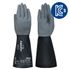 ANSEL Alphatech Chemikalienbeständige Handschuhe 53-001, Nitril + Neopren-Mischung, Futter-Nylon, 35cm, Hitzebeständigkeit 100°C, KCs zertifiziert, Antistatisch, Silikonfrei