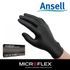 ANSEL Microflex MidKnight MK-296 (100 แผ่น) วัสดุไนไตรล์ 9.6 นิ้ว ถุงมือแบบใช้แล้วทิ้ง ปราศจากผงน้ํายางธรรมชาติ ถุงมือยางอุตสาหกรรม