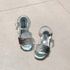 [BOOM] Single Strap Cubic Sandals Silver _ Toddler Little Girls Junior Fashion Sandals Comfortable Sandals