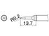 Punta de soldador HAKKO T31-02BL, punta cónica, 750 °F / 400 °C para FX-100, serie T31