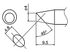 Pointe de fer à souder HAKKO T33-SSBC4, pointe biseautée mince, pour FX-801, série T33