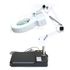 SEKI_OPTICAL Lupa iluminada 8X SK-102 con lente de 127 mm, lámpara incorporada de 22 W, estructura de junta ajustable y resorte de alta resistencia
