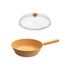 [Mito] Sartén Wok DonoTangerine 26cm + Tapa de Vidrio - Un Utensilio de Cocina que Combina Estilo y Calidad _ Hecho en Corea