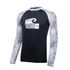 ABYSS MT208 Rash Guard Pria – Hutan Hitam / Putih | Leher Tinggi, UPF50+, Buatan Korea