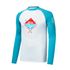 ABYSS MT209 Rash Guard Pria – Putih / Teal | Leher Tinggi, UPF50+, Buatan Korea