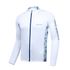 ABYSS MT403 Rash Guard Masculino com Zíper – Branco/ Cinza Praia | Gola alta, UPF50+, fabricado na Coreia