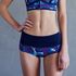 ABYSS WHP601 Tummy Cover Bikini Bottom – สีกรมท่า / สีม่วงสี่เหลี่ยมจัตุรัส| เอวสูง, Power Net Shaper, UPF50+, ผลิตในเกาหลี