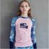 ABYSS WT218 Women's Rash Guard – Pink / Blue Jungle | ABYSS WT218 คอสูง UPF50+ ผลิตในเกาหลี