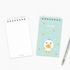 Kakao Friends Little Friends Top Spiral Notebook (Ryan/Apeach/Muzi/Tube) | 360° Twin Ring Pocket Size Memo Pad | 80x135mm 50 Sheets | Made in Korea