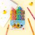 Kakao Friends 12 Color Crayon Set | Twist-Up Sharpener-Style Color Pencils | Non-Toxic Made in Korea