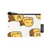 Kakao Friends Choonsik Ordinary Pattern Flat Pouch S | Water-Resistant Lining Mini Wallet | 115x85mm Designed in Korea