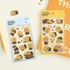 Kakao Friends Choonsik Nhãn dán trang trí trong suốt | Phong cách hoạt hình PVC mờ | Đề can DIY 80x120mm | Sản xuất tại Hàn Quốc