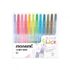 [Monami] Easy Click Highlighter Pen 12 Color Set | Retractable Capless Design | Chisel Tip 1.4–4.0mm | Designed in Korea