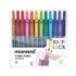[Monami] Easy Click Permanent Marker 12 Color Set | Retractable Capless Design | 2.0mm Round Nib | Designed in Korea