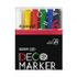 [Monami] Deco Marker 460 6 Color Set | Water-Based Opaque 2mm Round Nib | Multi-Surface Decoration | Mild Odor | Made in Korea