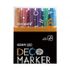 [Monami] Deco Marker 460 Metal 6 Color Set | Water-Based Opaque 2mm Round Nib | Multi-Surface Decoration | Mild Odor | Made in Korea