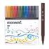[Monami] Brush Pen 12 Color Set | Traditional Korean Art Colors | Rubber Brush Nib/Watercolor Effect | Calligraphy/Drawing Optimized | Designed in Korea