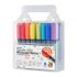 [Monami] SigmaFlo Nom d’encre humide Stylo F 122 24 Jeux de couleurs | Plume ronde de 1 mm | Type d’encre humide durable | Multi-Surfaces | Fabriqué en Corée