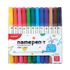 [Monami] Name Pen T Twin Marker 12 Color Set (Double-Sided) | 0.4mm & 1.0mm Tips | Strong Adhesion Permanent Ink | Made in Korea