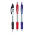 Bolígrafo retráctil DONG-A Anyball 501 1,2mm | Negro, azul, rojo | Empuñadura ergonómica de goma | Cuerpo de cristal transparente | Made in Korea