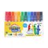MUNHWA DEOJON Kids Washable Marker Set (12 Colors) | Versatile Conical Tip (2-4mm) | Easy Clean from Skin & Clothes | Made in Korea