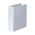 Munhwa Clear View 3-Ring D-Ring Binder B749A-71 | 2-Inch (7cm) | White PVC | Extra-Large Catalog Binder | Made in Korea