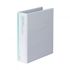 Munhwa Clear View 3-Ring D-Ring Binder B749B-7 | 2.5-Inch (10cm) | White PVC | Jumbo Capacity Catalog Binder | Made in Korea
