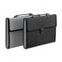 Munhwa F5597-71 Premium 12-Pocket Expanding Document File Organizer with Handle and Embossed Finish Professional Portable Briefcase Style