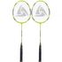 Star Sports Badminton Schläger Focus X 100 (DR-AS100X) 2-Spieler-Set Leichter Aluminiumkopf und Stahlschaft mit Kopfbedeckungen enthalten Star Sports Badminton Schläger Focus X 100 (DR-AS100X) 2-Spieler-Set Leichter Aluminiumkopf und Stahlschaft mit Kopfbedeckungen enthalten