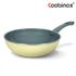 Coobinox® Pastello İndüksiyon Seramik Yapışmaz Wok Tava 28cm (CO-22-04) Tüm Isı Kaynakları İçin Dökme Kenarlı Estetik Pastel Tasarım