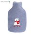 HUGOFROSCH in Deutschland hergestellte klassische Wärmflasche 1,8L weiches Fleece Feelgood Bear Cover Comfort Warmer