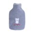 HUGOFROSCH Boîte d’eau chaude classique 1,8L en polaire douce Feelgood Feelgood Cat Cover Éco Produite en Allemagne